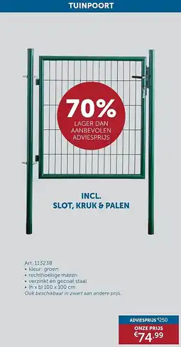 Zelfbouwmarkt TUINPOORT aanbieding