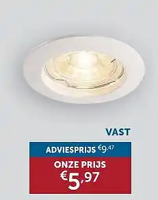 Zelfbouwmarkt INBOUWSPOT ROND VAST aanbieding