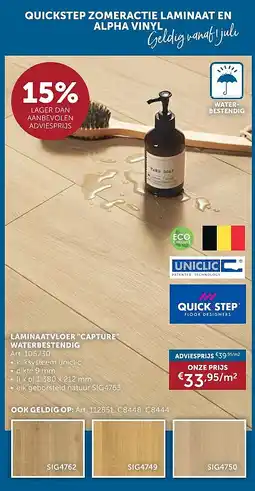 Zelfbouwmarkt LAMINAATVLOER CAPTURE WATERBESTENDIG aanbieding