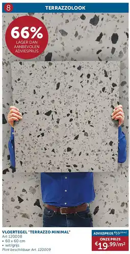 Zelfbouwmarkt VLOERTEGEL TERRAZZO MINIMAL aanbieding