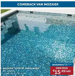 Zelfbouwmarkt MOZAIEK CRYSTAL PARELMOER aanbieding