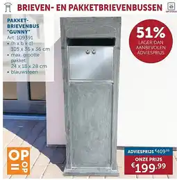 Zelfbouwmarkt PAKKETBRIEVENBUS GUNNY aanbieding