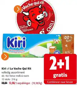 Colruyt Kiri Verse melk & room 12 stuks aanbieding