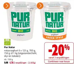 Colruyt Pur Natur natuuryoghurt aanbieding