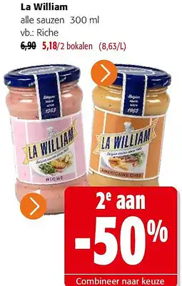 Colruyt La William alle sauzen aanbieding