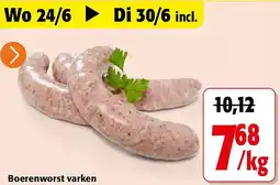 Colruyt Boerenworst varken aanbieding