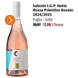 Colruyt Salento I.G.P. Notte Rossa Primitivo Rosato 2024/2025 aanbieding