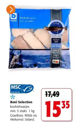 Colruyt Boni Selection koolvishaasjes min. 5 stuks aanbieding