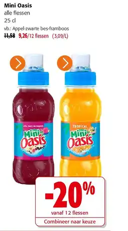 Colruyt Mini Oasis alle flessen aanbieding