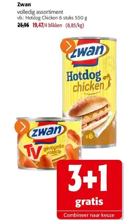 Colruyt Zwan volledig assortiment aanbieding