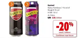Colruyt Kasteel Rubus Framboos 7 % vol of Rouge 8 % vol in blik aanbieding