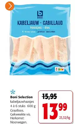 Colruyt Boni Selection kabeljauwhaasjes 4 à 6 stuks aanbieding