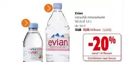 Colruyt Evian natuurlijk mineraalwater of 1,5 L aanbieding