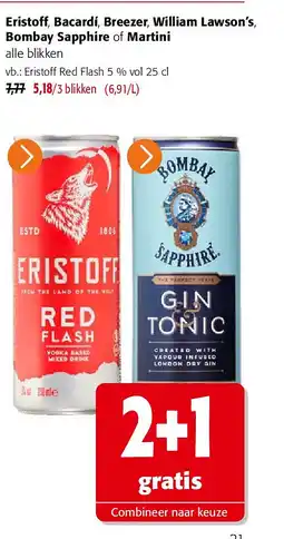 Colruyt Eristoff Red Flash 5 % vol aanbieding