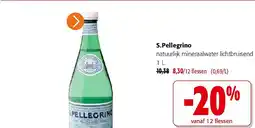 Colruyt S.Pellegrino natuurlijk mineraalwater lichtbruisend aanbieding