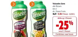 Colruyt Teisseire Zero alle flessen aanbieding