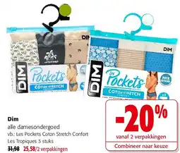 Colruyt Les Pockets Coton Stretch Confort Les Tropiques 3 stuks aanbieding