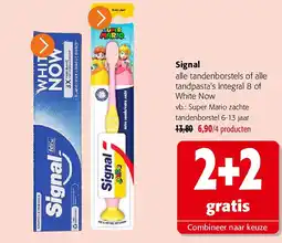 Colruyt Signal Super Mario zachte tandenborstel 6-13 jaar aanbieding