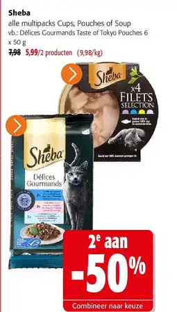 Colruyt Sheba alle multipacks Cups, Pouches of Soup aanbieding