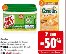 Colruyt Carolin doekjes voor parket 15 stuks aanbieding