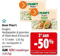 Colruyt Boni Plan’t burgers aanbieding