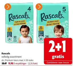 Colruyt Rascals Premium luiers maat 4 30 stuks aanbieding