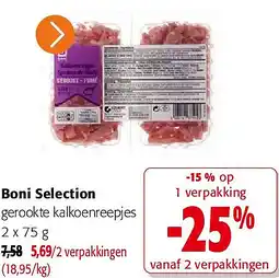 Colruyt Boni Selection gerookte kalkoenreepjes aanbieding