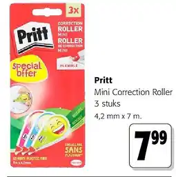 Colruyt Pritt Mini Correction Roller 3 stuks aanbieding