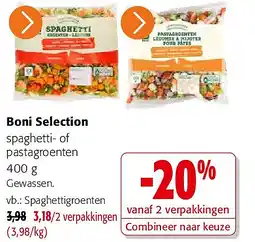 Colruyt Boni Selection spaghetti- of pastagroenten aanbieding