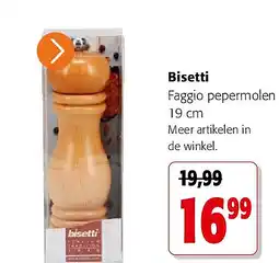Colruyt Bisetti Faggio pepermolen 19 cm aanbieding