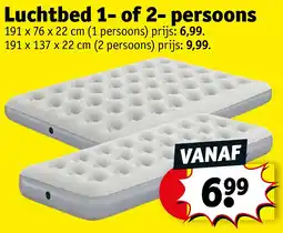 Kruidvat Luchtbed 1- of 2- persoons aanbieding