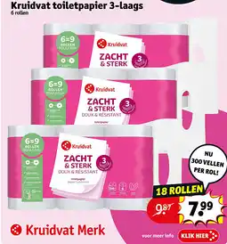 Kruidvat Kruidvat toiletpapier 3-laags aanbieding