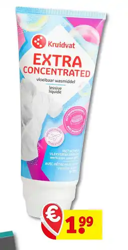 Kruidvat Kruidvat EXTRA CONCENTRATED vloeibaar wasmiddel aanbieding