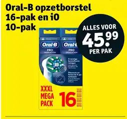 Kruidvat Oral-B opzetborstel 16-pak en iO 10-pak aanbieding