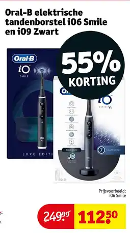Kruidvat Oral-B elektrische tandenborstel iO6 Smile en iO9 Zwart aanbieding