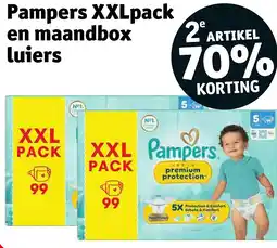 Kruidvat Pampers XXLpack en maandbox luiers aanbieding