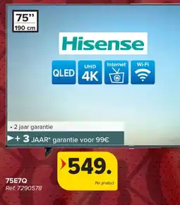 Carrefour Hisense 75E7Q aanbieding