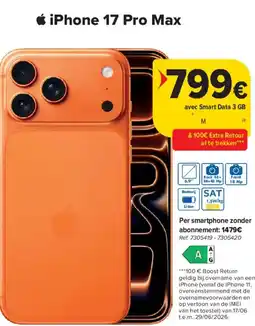 Carrefour iPhone 17 Pro Max aanbieding
