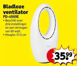 Kruidvat Bladloze ventilator PD-4969E aanbieding