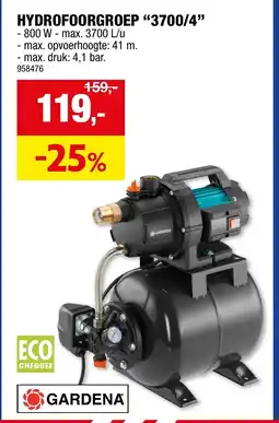 Hubo Gardena Hydrofoorgroep 3700/4 aanbieding
