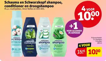 Kruidvat Schauma en schwarzkopf shampoo conditioner en droogshampoo aanbieding