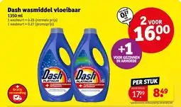 Kruidvat Dash wasmiddel vloeibaar aanbieding