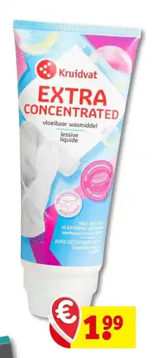 Kruidvat Extra concentrated vloeibaar wasmiddel lessive liquide aanbieding