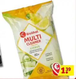 Kruidvat Multi cleaner citrus allesreinigerdoekjes lingettes nettoie tout aanbieding