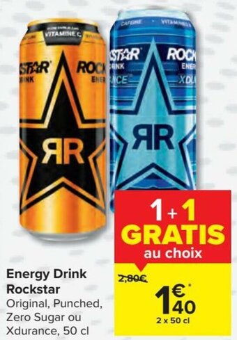 Carrefour Energy Drink Rockstar aanbieding