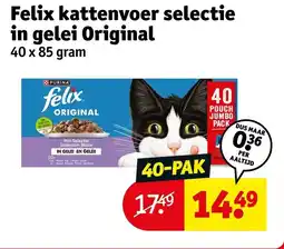 Kruidvat Felix kattenvoer selectie in gelei original aanbieding