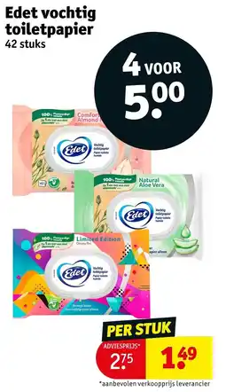 Kruidvat Edet vochtig toiletpapier aanbieding