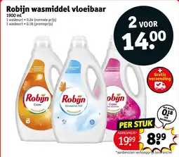 Kruidvat Robijn wasmiddel vloeibaar aanbieding