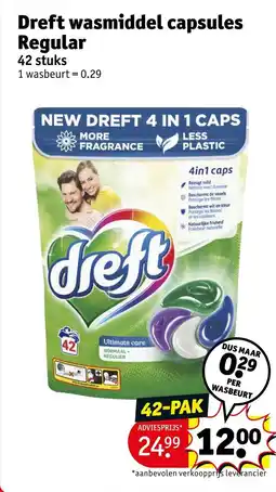 Kruidvat Dreft wasmiddel capsules regular aanbieding