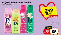 Kruidvat Fa Men deodorant en douche aanbieding